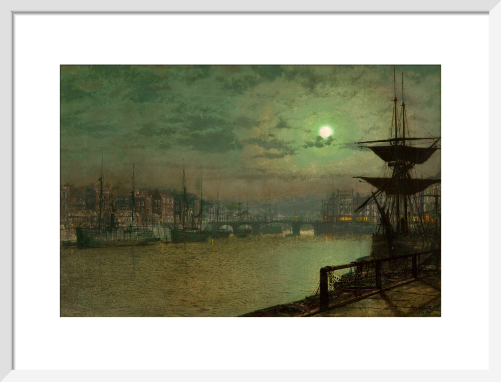 John Atkinson Grimshaw, Baiting the Lines, Whitby, 1884