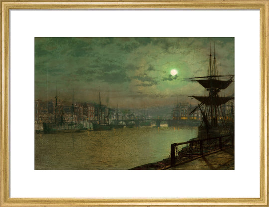 John Atkinson Grimshaw, Baiting the Lines, Whitby, 1884