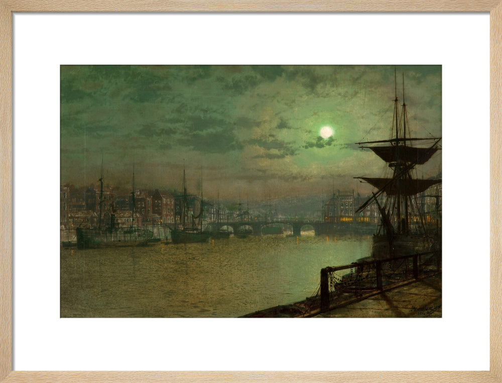 John Atkinson Grimshaw, Baiting the Lines, Whitby, 1884