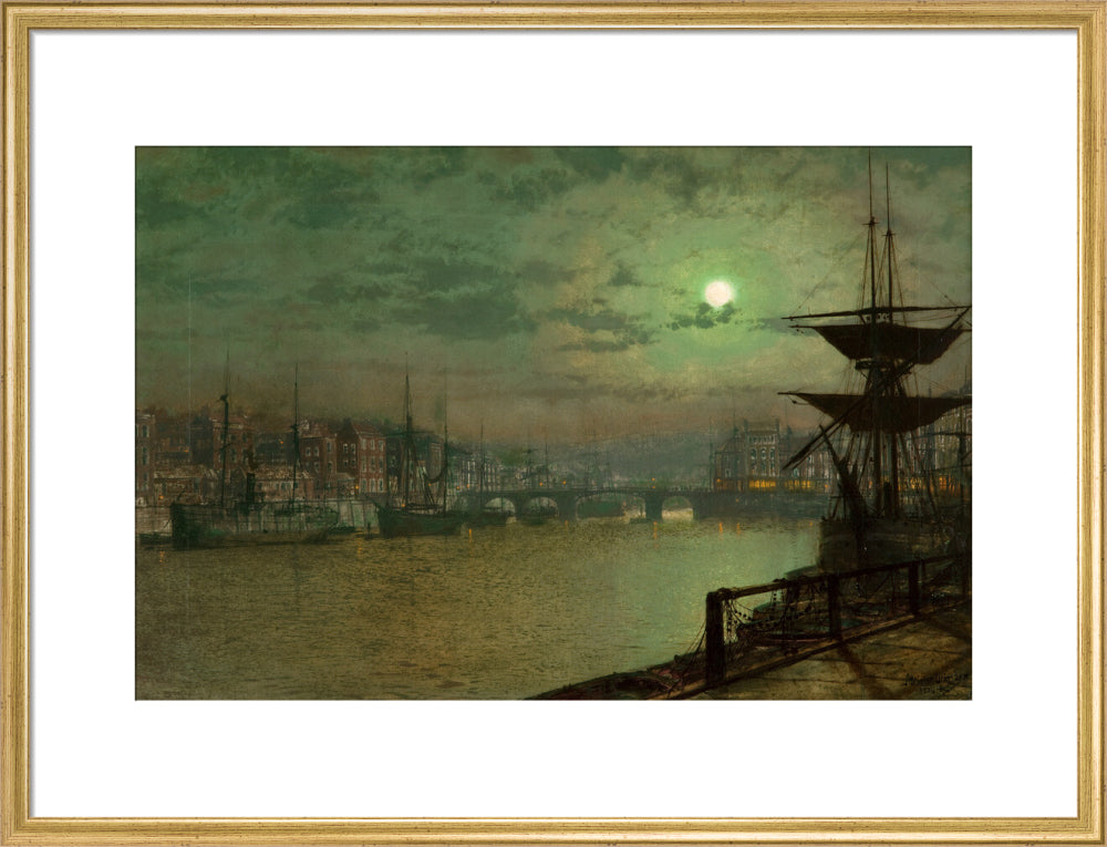 John Atkinson Grimshaw, Baiting the Lines, Whitby, 1884