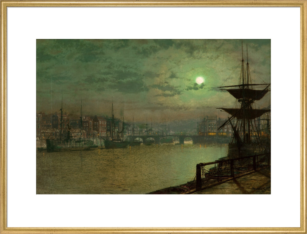 John Atkinson Grimshaw, Baiting the Lines, Whitby, 1884
