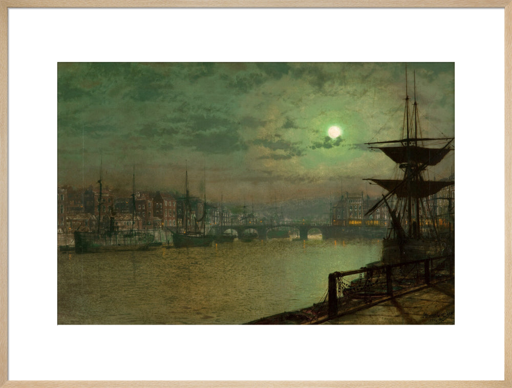 John Atkinson Grimshaw, Baiting the Lines, Whitby, 1884