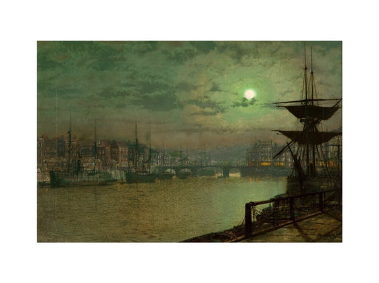 John Atkinson Grimshaw, Baiting the Lines, Whitby, 1884