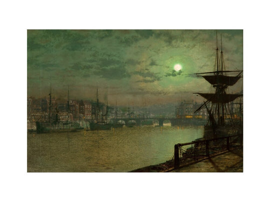 John Atkinson Grimshaw, Baiting the Lines, Whitby, 1884