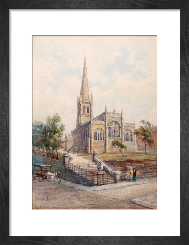 Louisa Fennell, Wakefield Cathedral from Lower Kirkgate, 1907