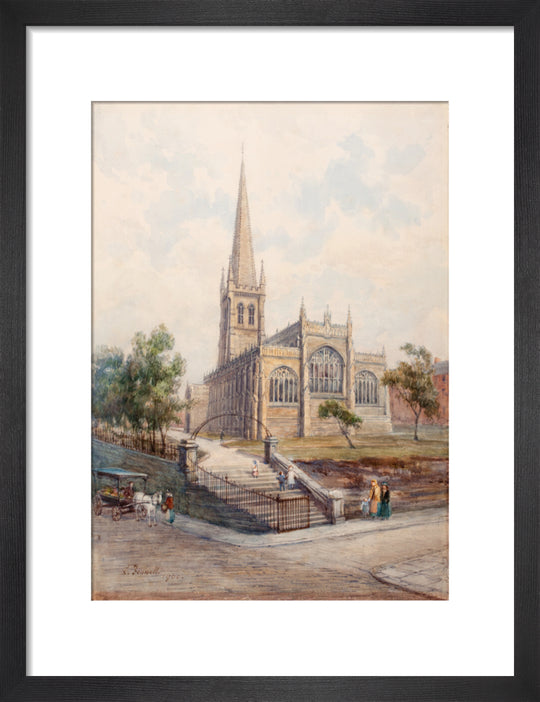 Louisa Fennell, Wakefield Cathedral from Lower Kirkgate, 1907