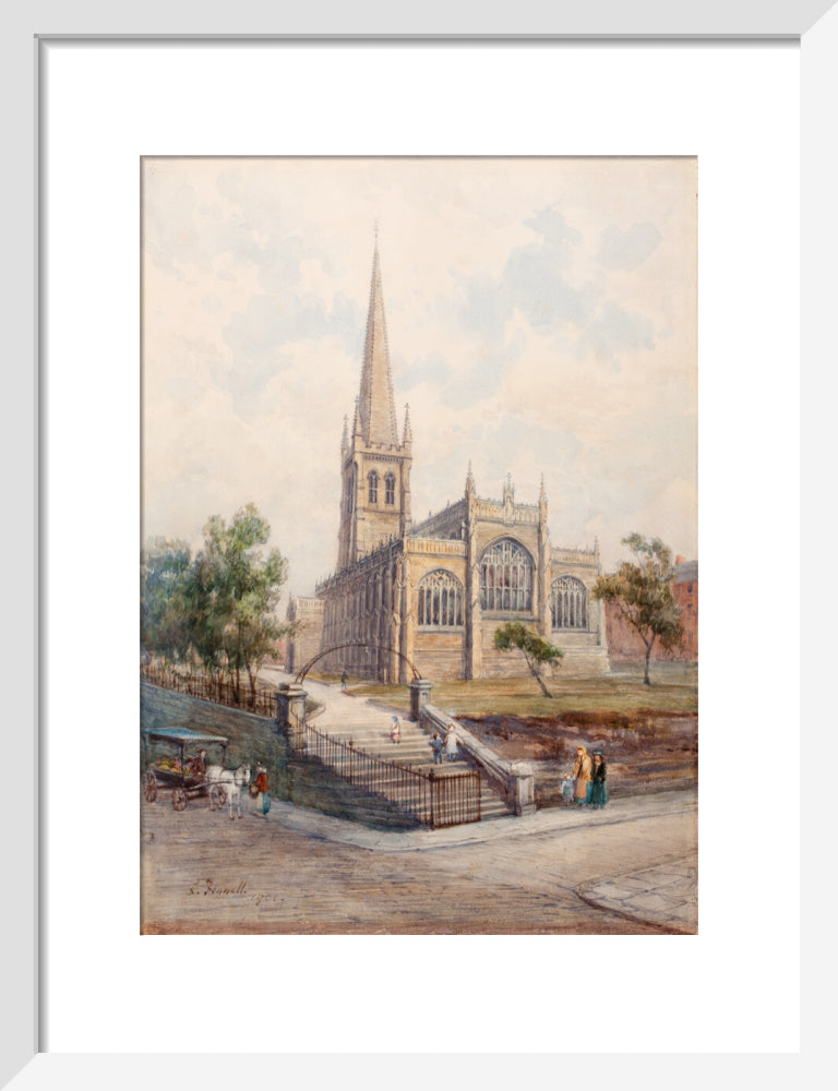 Louisa Fennell, Wakefield Cathedral from Lower Kirkgate, 1907