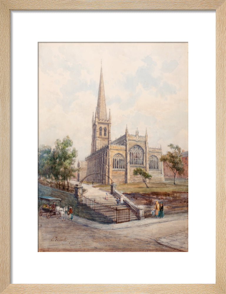 Louisa Fennell, Wakefield Cathedral from Lower Kirkgate, 1907