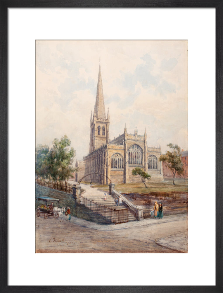 Louisa Fennell, Wakefield Cathedral from Lower Kirkgate, 1907