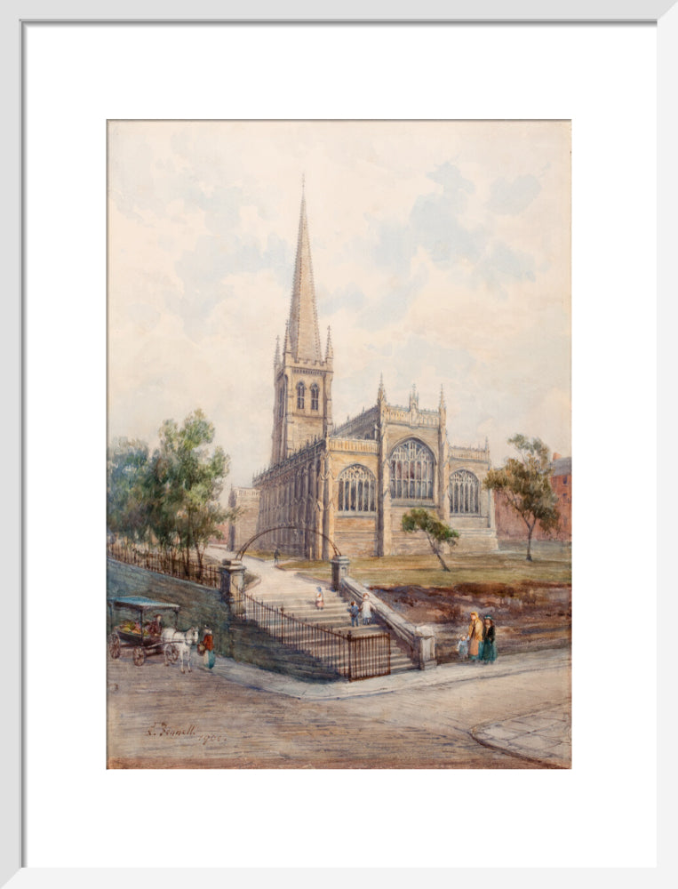 Louisa Fennell, Wakefield Cathedral from Lower Kirkgate, 1907