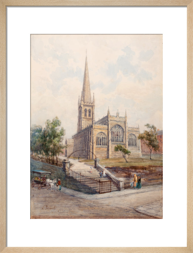 Louisa Fennell, Wakefield Cathedral from Lower Kirkgate, 1907