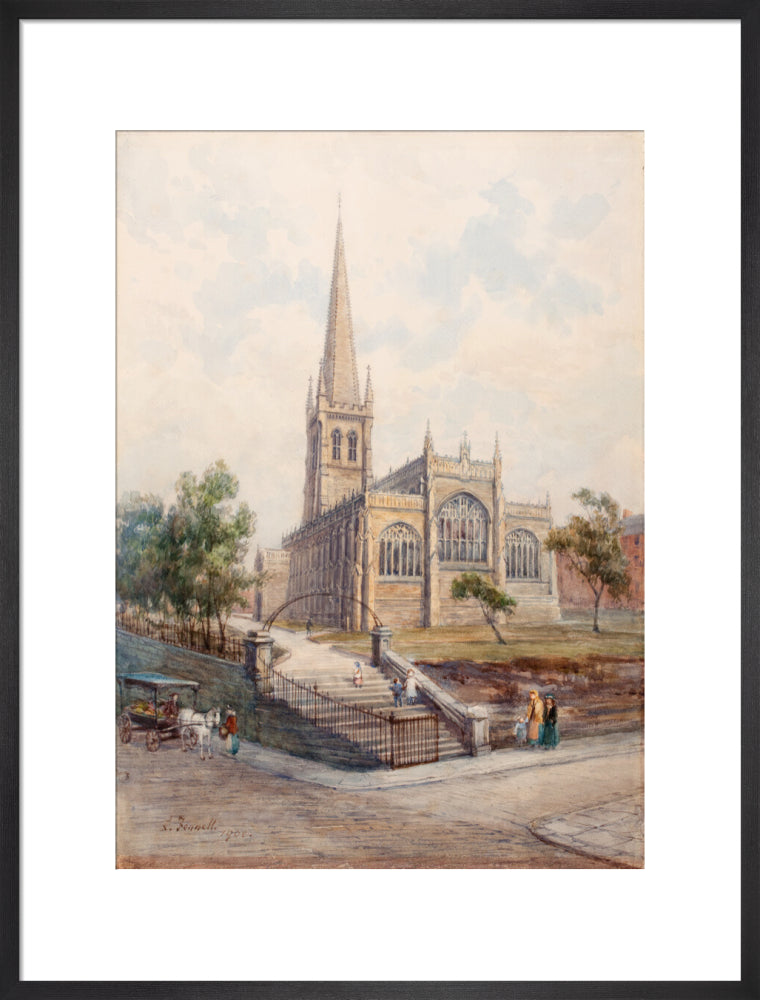 Louisa Fennell, Wakefield Cathedral from Lower Kirkgate, 1907