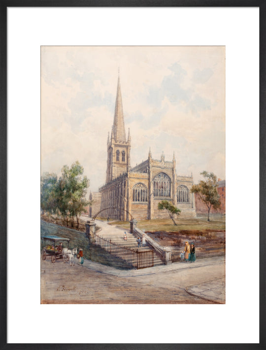 Louisa Fennell, Wakefield Cathedral from Lower Kirkgate, 1907