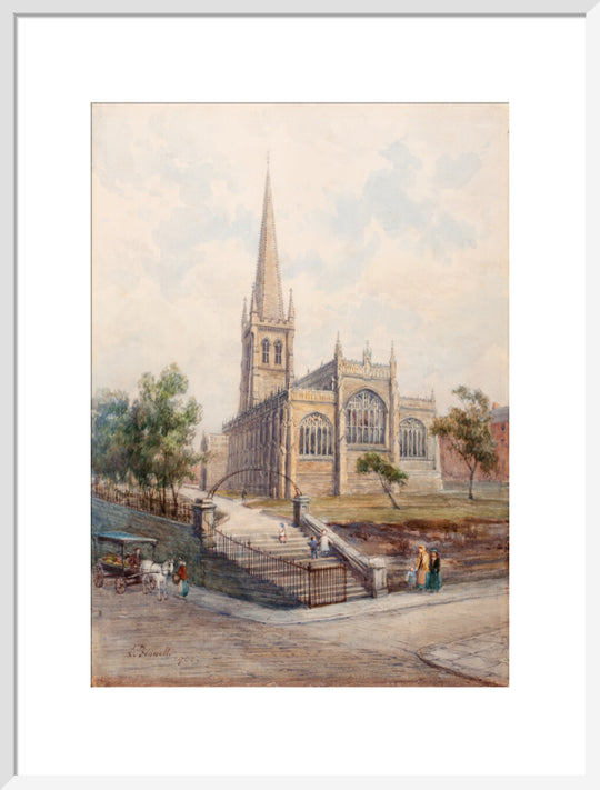 Louisa Fennell, Wakefield Cathedral from Lower Kirkgate, 1907