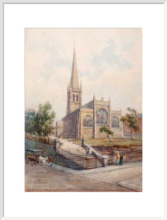 Louisa Fennell, Wakefield Cathedral from Lower Kirkgate, 1907