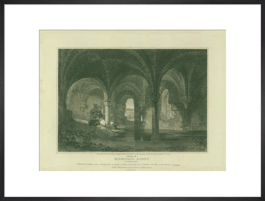 J.M.W. Turner and John Scott (engraver), Kirkstall Abbey Crypt, 1814