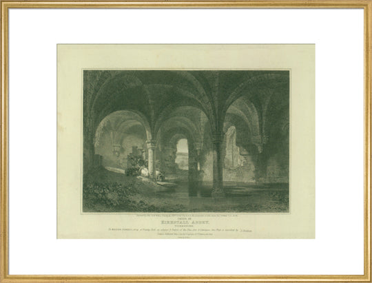 J.M.W. Turner and John Scott (engraver), Kirkstall Abbey Crypt, 1814