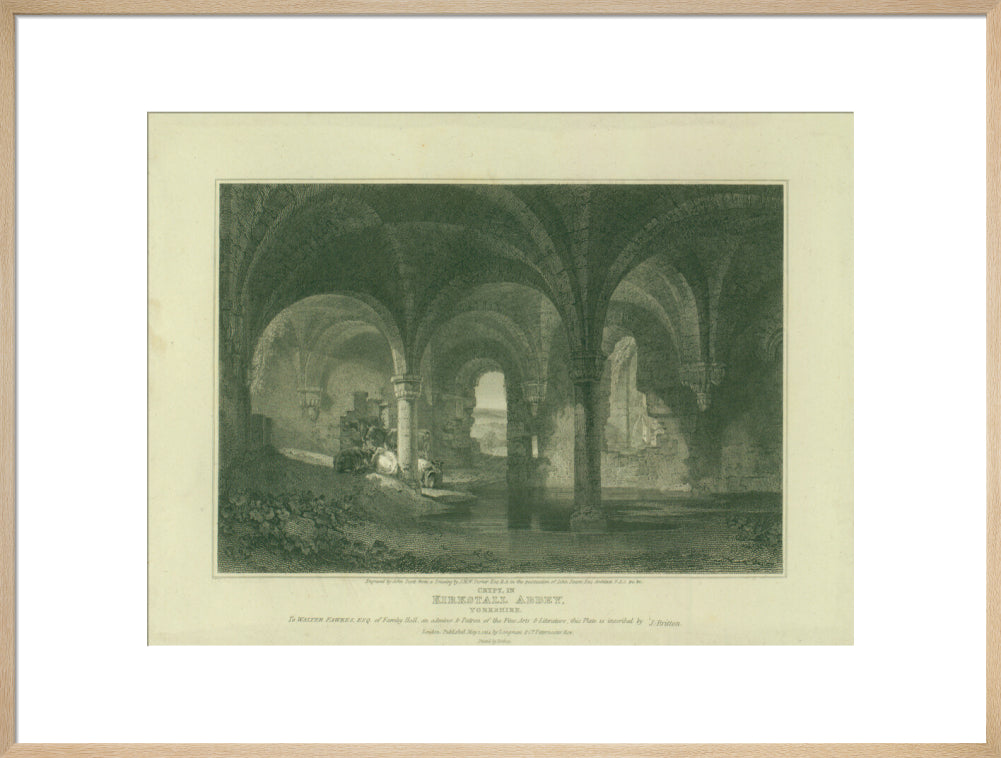 J.M.W. Turner and John Scott (engraver), Kirkstall Abbey Crypt, 1814