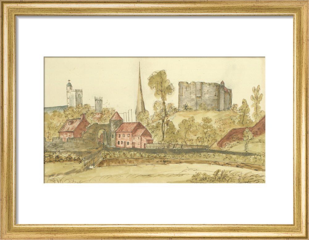View towards Castlegate Postern and Clifford's Tower in the City of York taken from St. George's Field, 1774