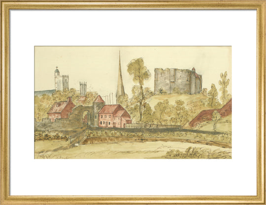 View towards Castlegate Postern and Clifford's Tower in the City of York taken from St. George's Field, 1774