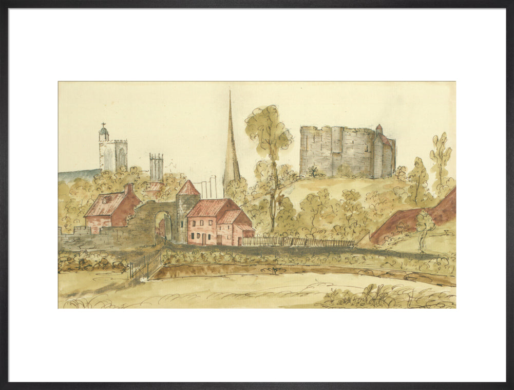 View towards Castlegate Postern and Clifford's Tower in the City of York taken from St. George's Field, 1774