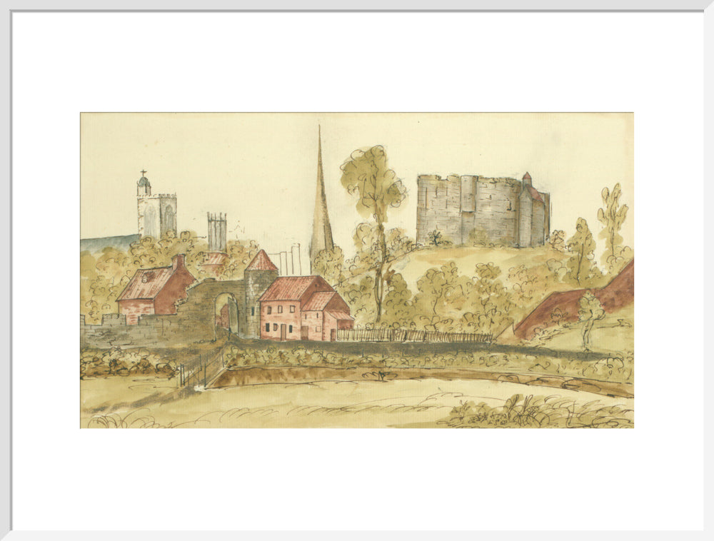 View towards Castlegate Postern and Clifford's Tower in the City of York taken from St. George's Field, 1774