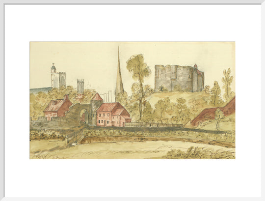 View towards Castlegate Postern and Clifford's Tower in the City of York taken from St. George's Field, 1774