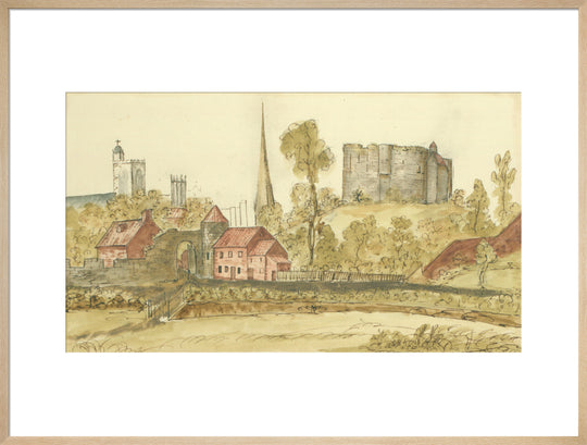 View towards Castlegate Postern and Clifford's Tower in the City of York taken from St. George's Field, 1774