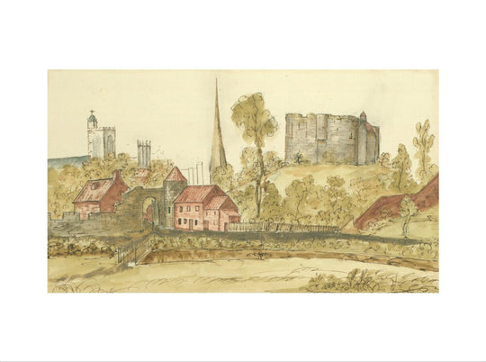 View towards Castlegate Postern and Clifford's Tower in the City of York taken from St. George's Field, 1774