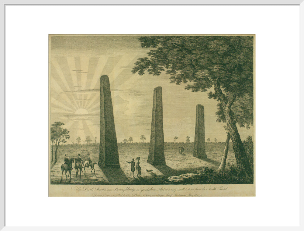 Samuel Buck, The Devil's Arrows, Boroughbridge, 1778