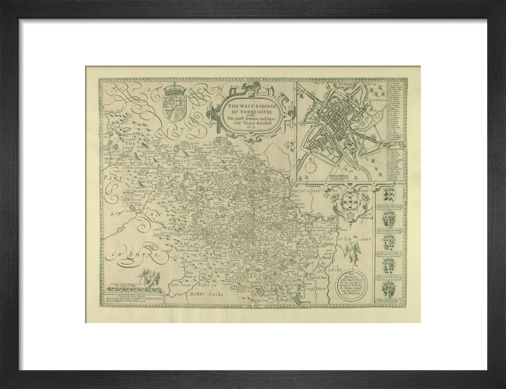 John Speed, Map of the West Riding of Yorkshire, 1610
