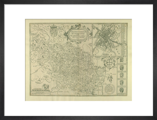 John Speed, Map of the West Riding of Yorkshire, 1610