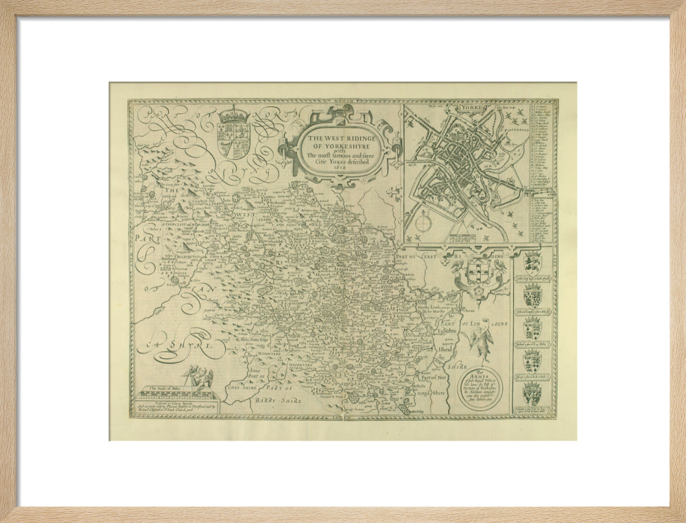 John Speed, Map of the West Riding of Yorkshire, 1610