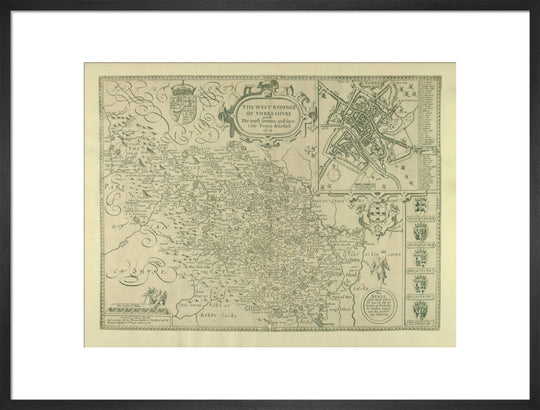John Speed, Map of the West Riding of Yorkshire, 1610