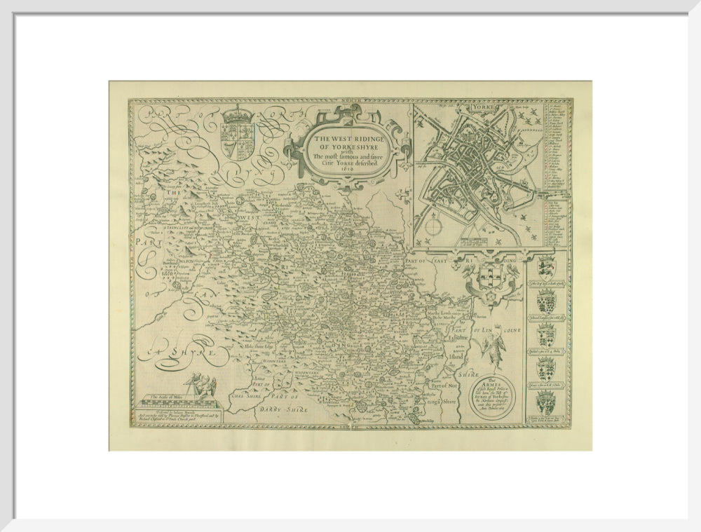 John Speed, Map of the West Riding of Yorkshire, 1610