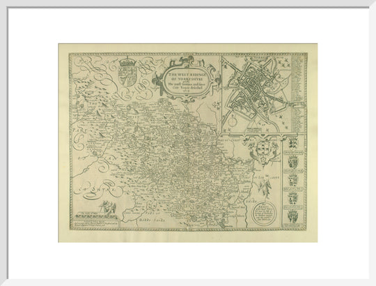 John Speed, Map of the West Riding of Yorkshire, 1610