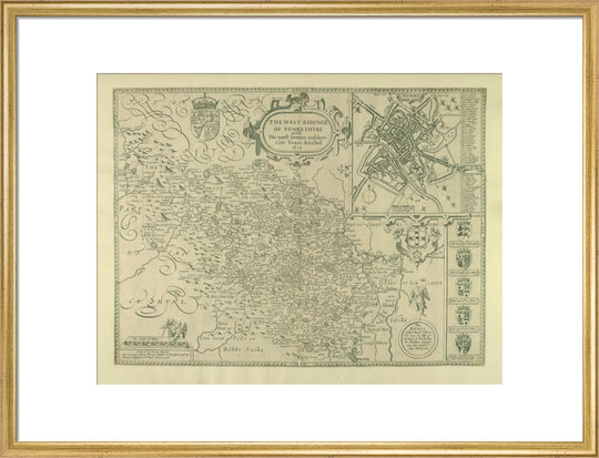John Speed, Map of the West Riding of Yorkshire, 1610