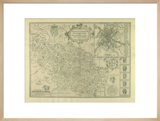 John Speed, Map of the West Riding of Yorkshire, 1610