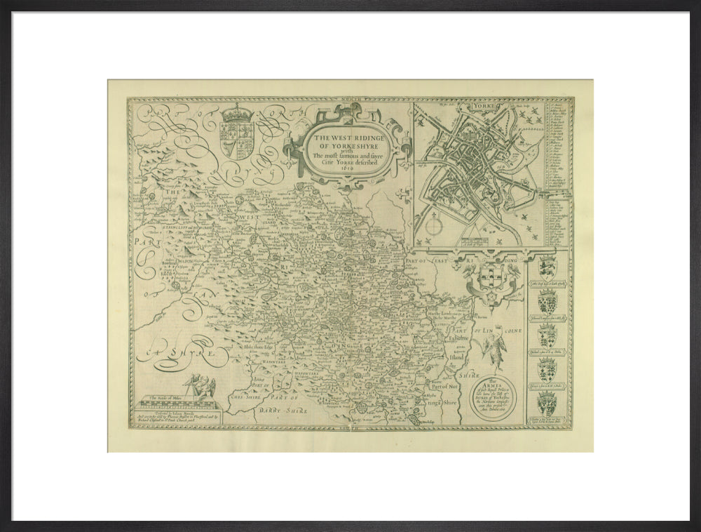 John Speed, Map of the West Riding of Yorkshire, 1610
