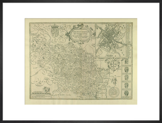 John Speed, Map of the West Riding of Yorkshire, 1610