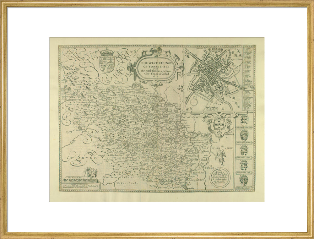 John Speed, Map of the West Riding of Yorkshire, 1610