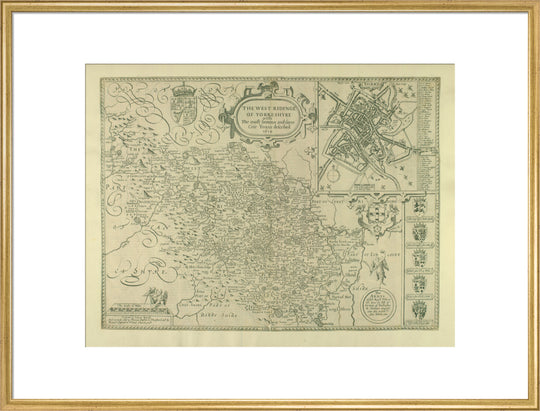 John Speed, Map of the West Riding of Yorkshire, 1610