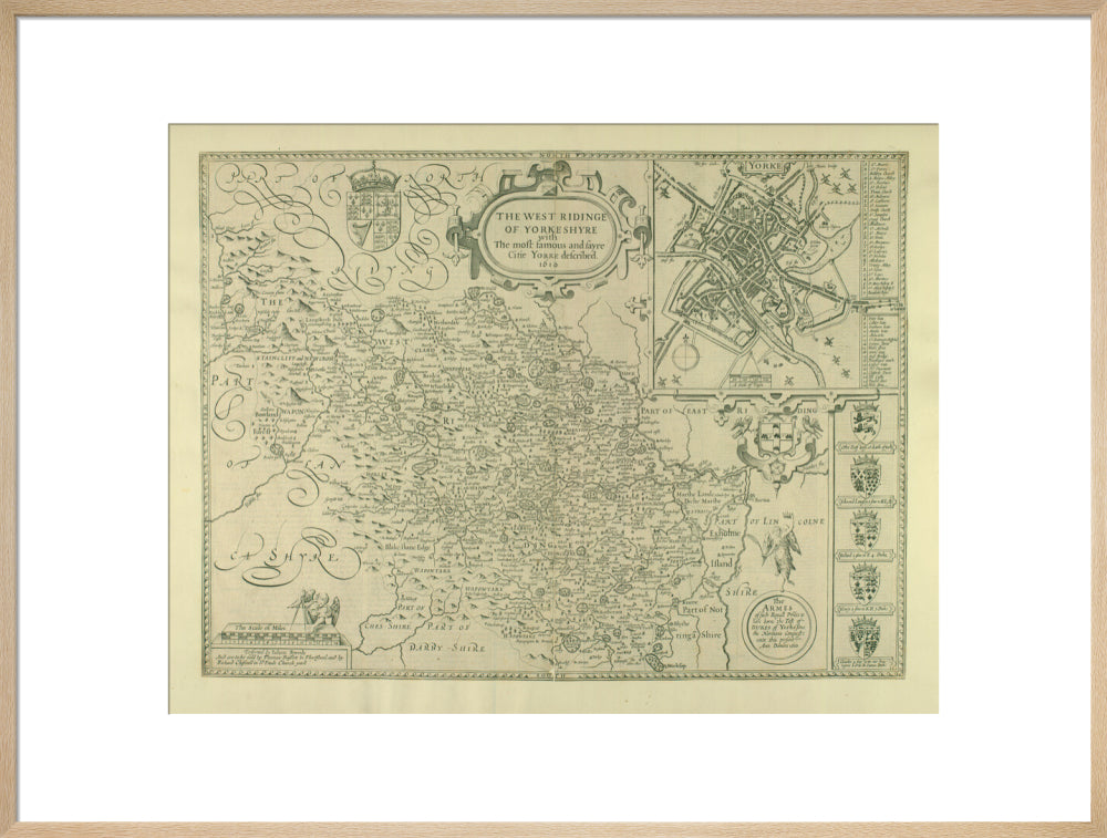 John Speed, Map of the West Riding of Yorkshire, 1610