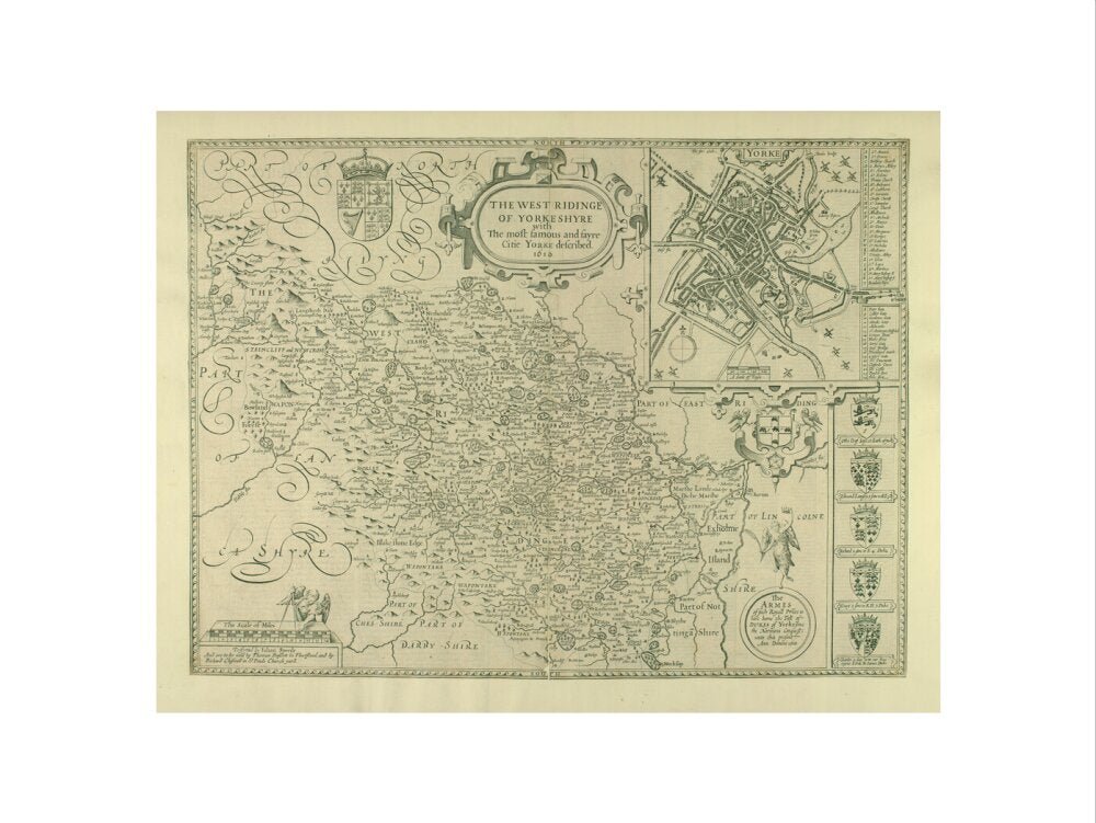 John Speed, Map of the West Riding of Yorkshire, 1610