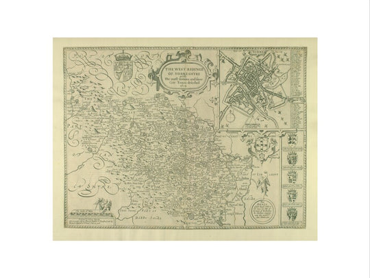John Speed, Map of the West Riding of Yorkshire, 1610