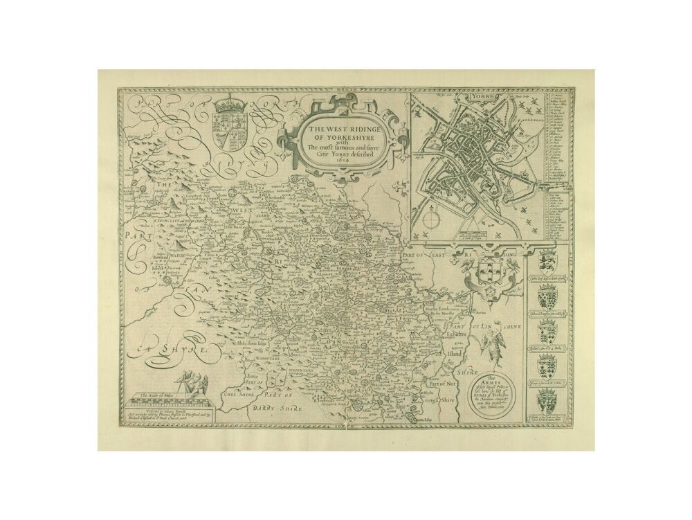 John Speed, Map of the West Riding of Yorkshire, 1610