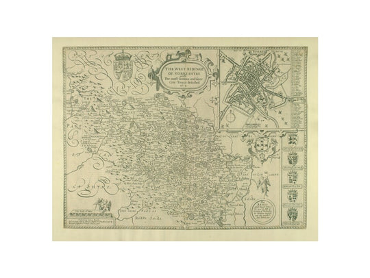 John Speed, Map of the West Riding of Yorkshire, 1610