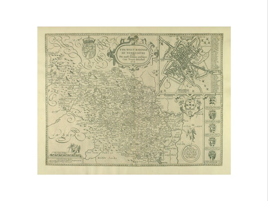 John Speed, Map of the West Riding of Yorkshire, 1610