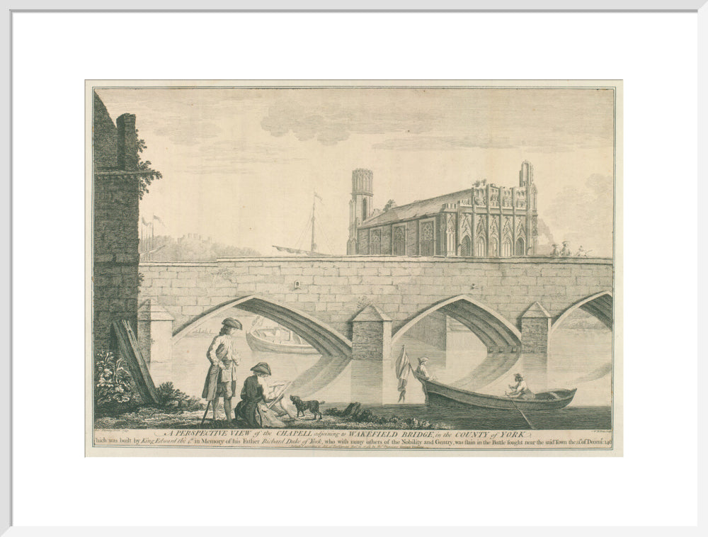 George Fleming, A perspective view of the Chapel adjoining to Wakefield bridge, 1743