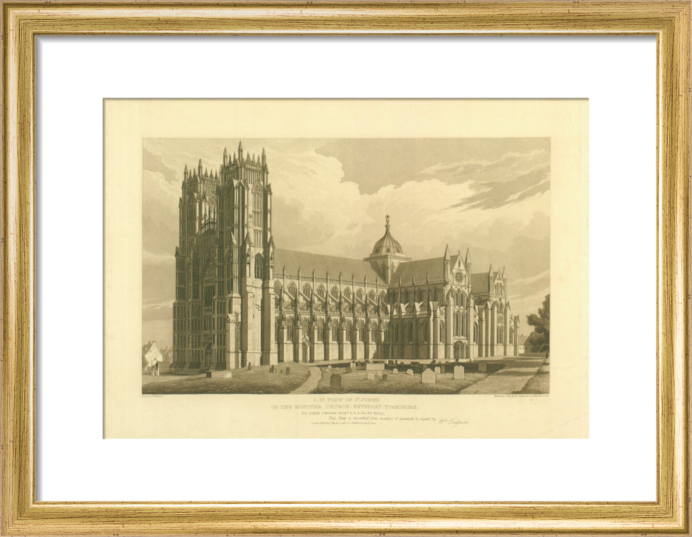 W. Tayleure, South West View of Beverley Minster, 1817